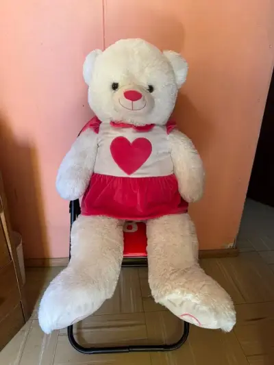 Peluche grande de oso blanco - miniatura 3