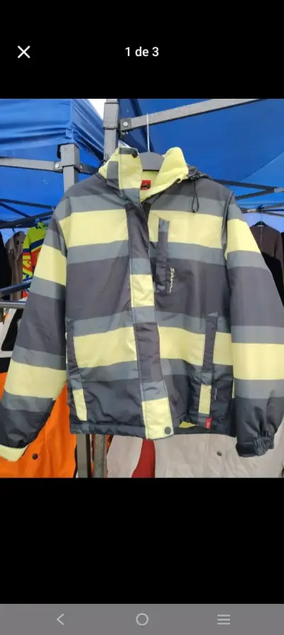 Chaqueta rayada amarilla y gris - miniatura 2