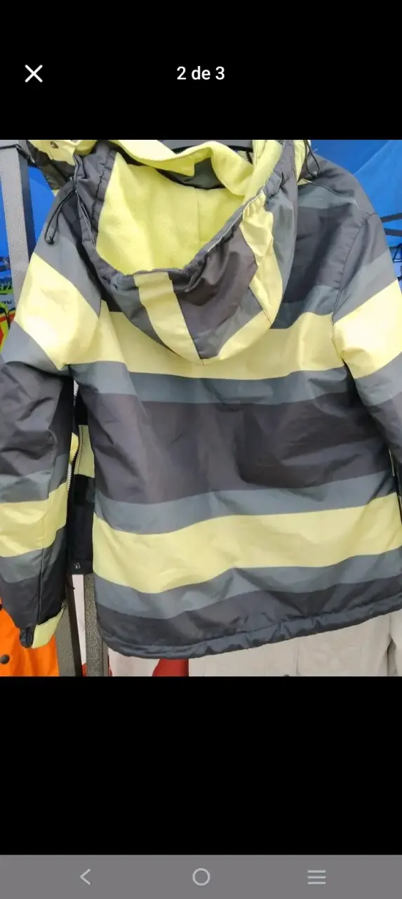 Chaqueta rayada amarilla y gris - 3