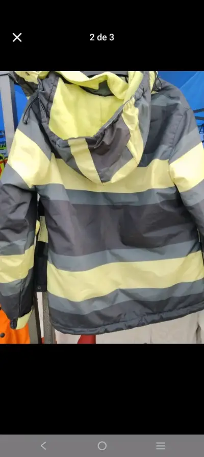 Chaqueta rayada amarilla y gris - miniatura 3