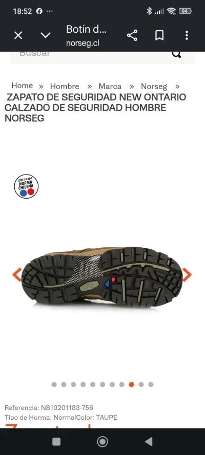 Botas de seguridad Norseg marrón - miniatura 3