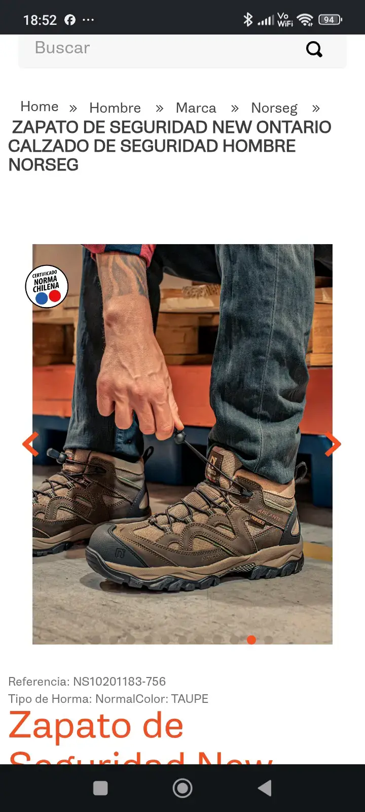 Botas de seguridad Norseg marrón - 5
