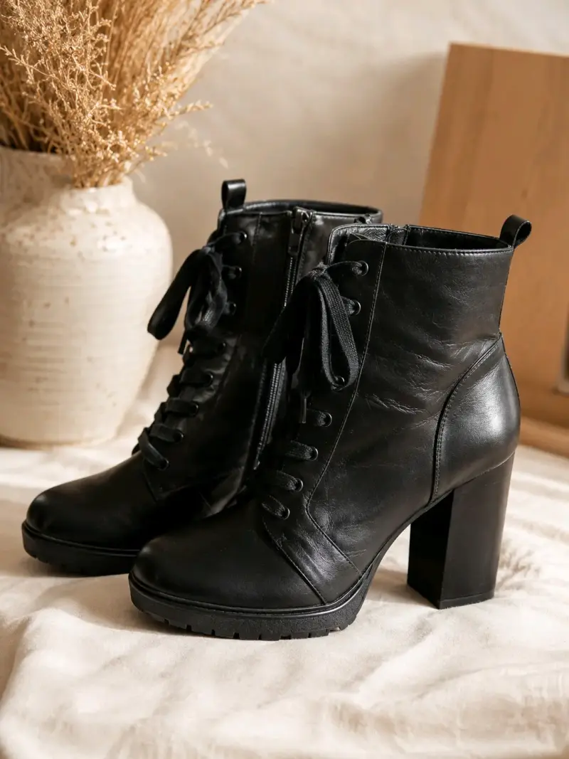 Botines negros de cuero - 2