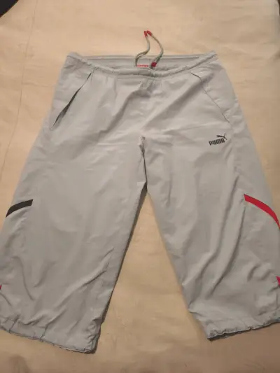Pantalon Puma gris claro 3/4 - miniatura 2