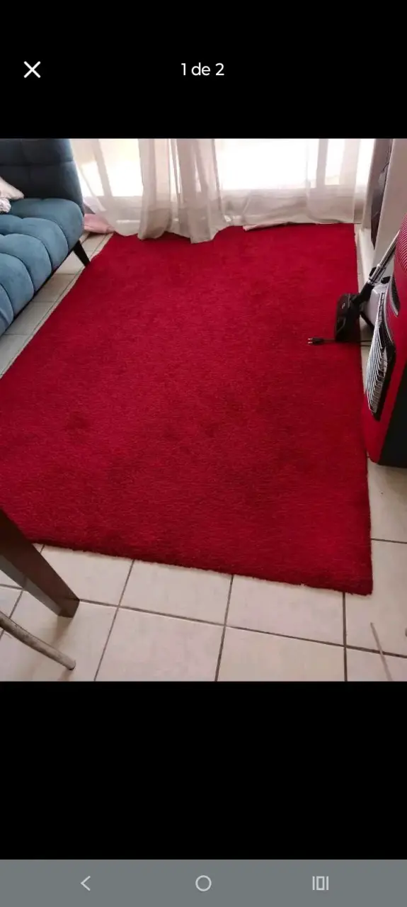 Alfombra roja para sala - 1