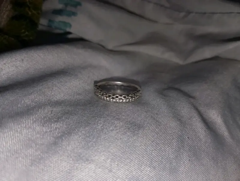 Anillo de plata con diamantes - 1