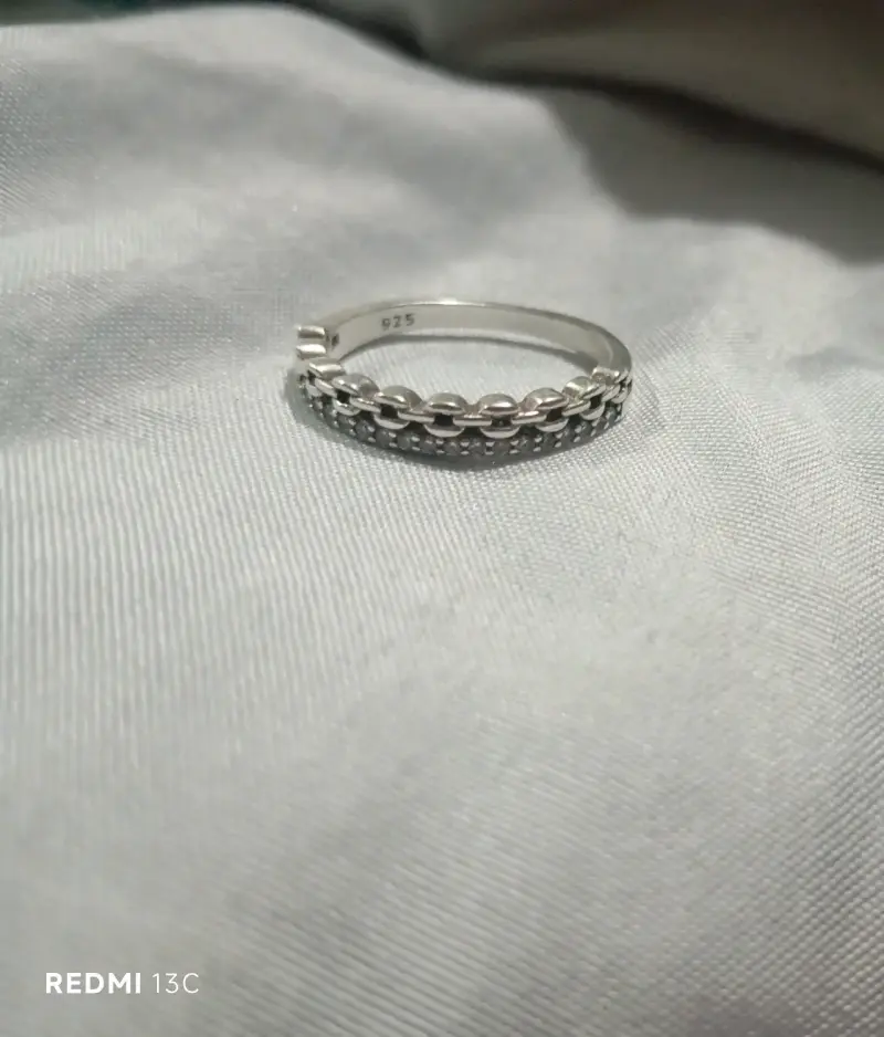 Anillo de plata con diamantes - 2