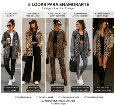 Abrigo estampado leopardo - miniatura 1