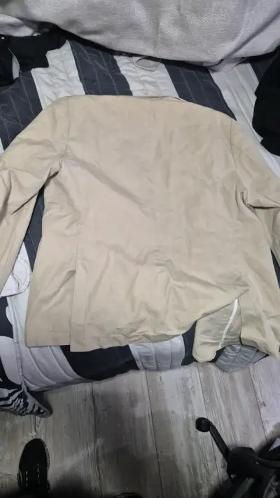 Blazer beige de algodón - miniatura 4