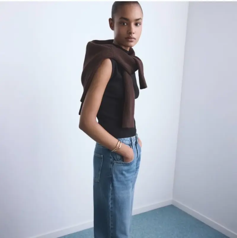 Jeans Mango balloon tiro alto - 3
