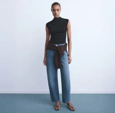 Jeans Mango balloon tiro alto - miniatura 4