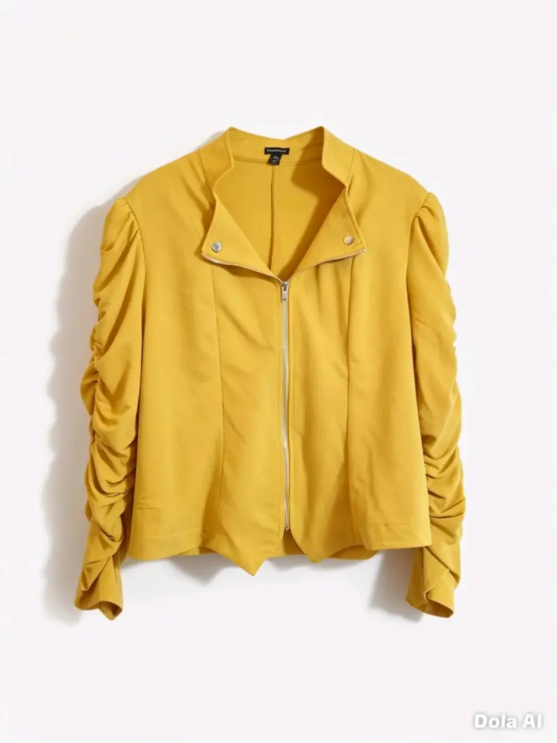 Chaqueta amarilla con cierre