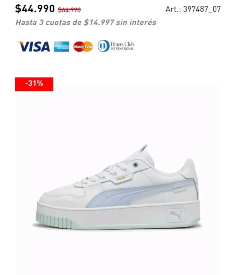 Zapatillas blancas Puma casuales