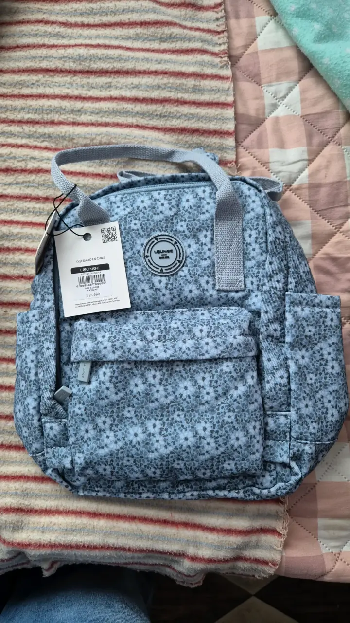 Mochila estampada azul Lounge