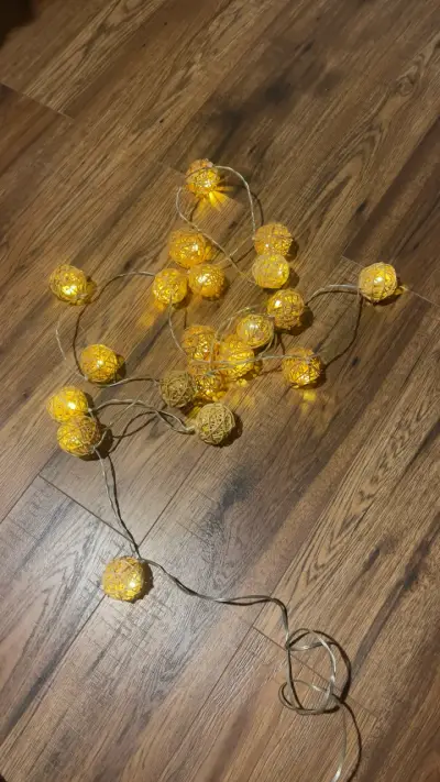 Guirnalda luces decorativas mimbre - miniatura 3