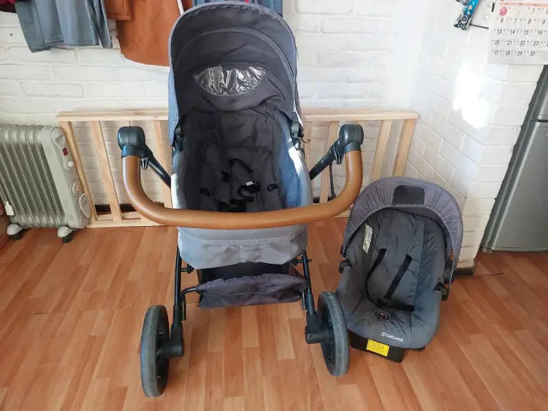 Coche de bebé Bebesit gris - 4