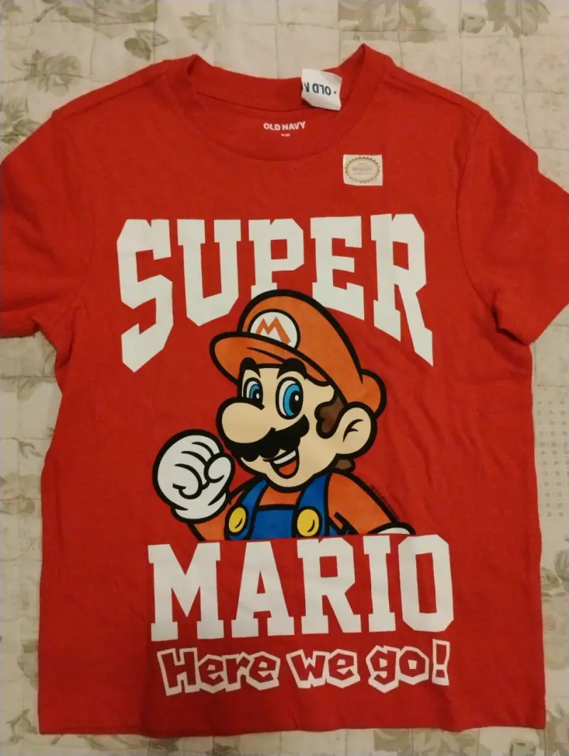 Polera roja Super Mario
