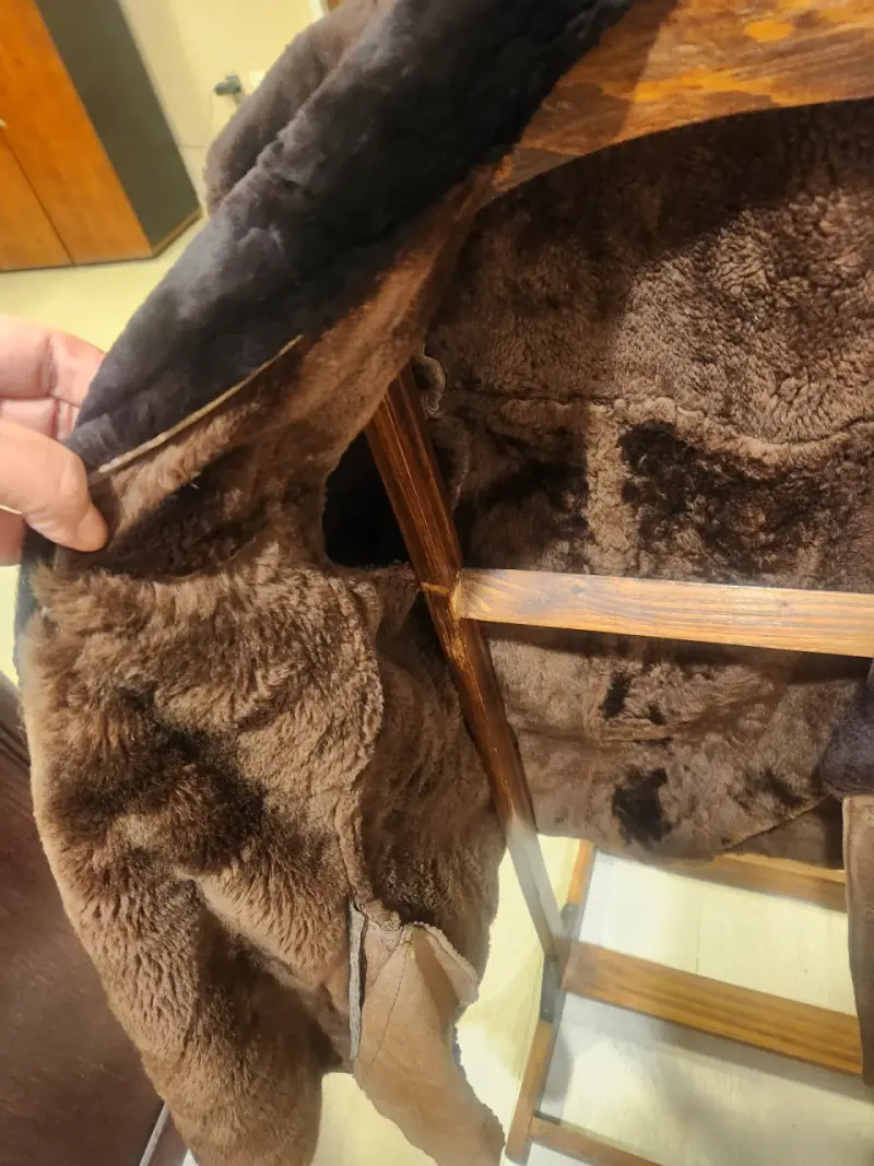 Abrigo de cuero con forro - 5