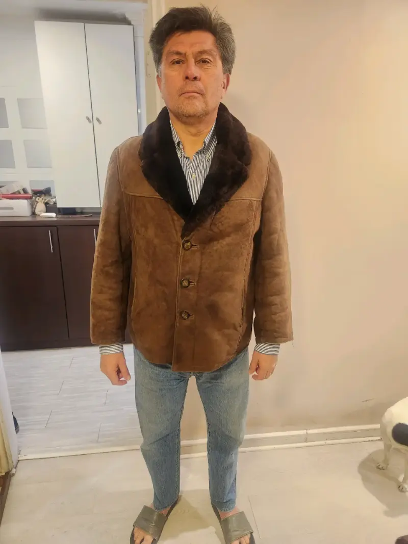 Abrigo de cuero con forro - 6