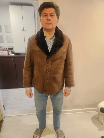 Abrigo de cuero con forro - miniatura 6