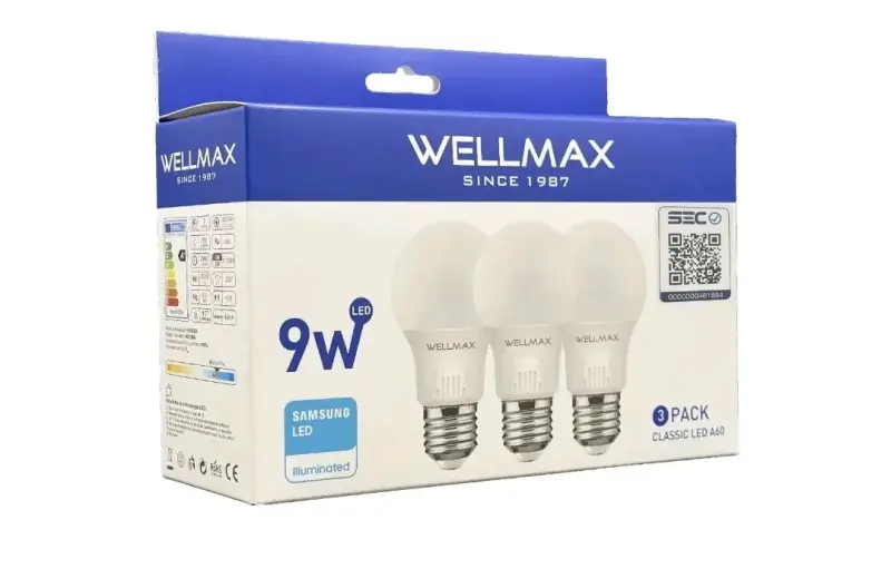 Pack de 3 ampolletas LED Wellmax - 1