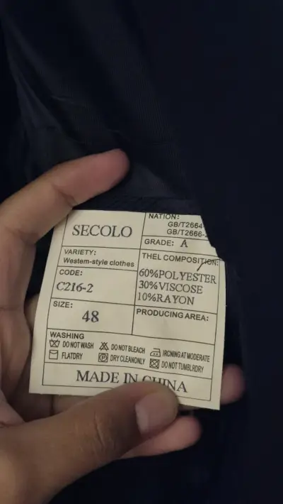 Traje azul marino para hombre - miniatura 3
