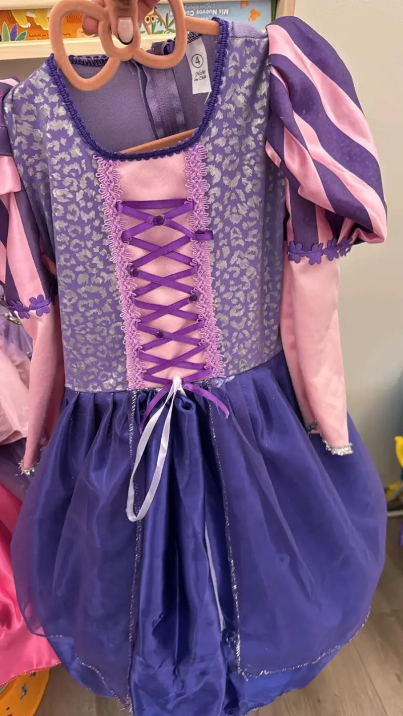 Disfraz infantil princesa morado Rapunzel