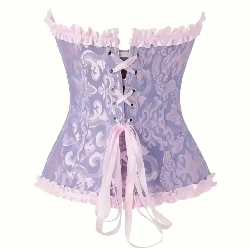 Corset morado con encaje rosa - OFERTA - 3