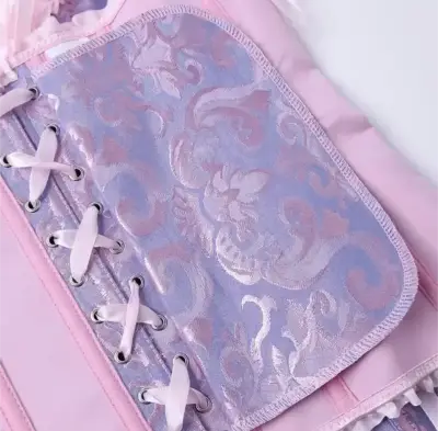 Corset morado con encaje rosa - OFERTA - miniatura 5