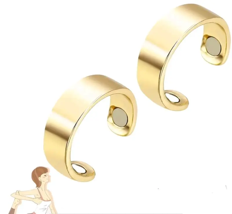 Anillos magnéticos dorado y plateado
