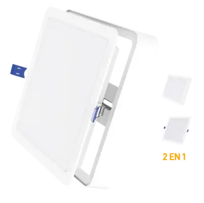 Panel LED cuadrado empotrado blanco - miniatura 1