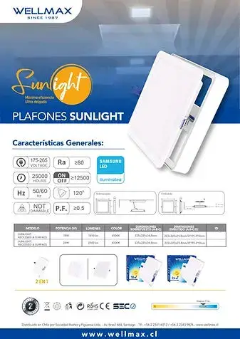 Panel LED cuadrado empotrado blanco - miniatura 4