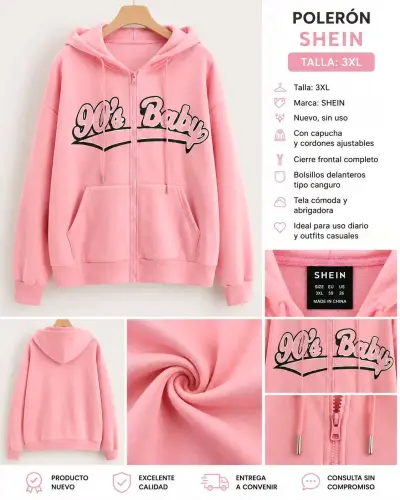 Polerón rosa 90's Baby SHEIN - miniatura 1