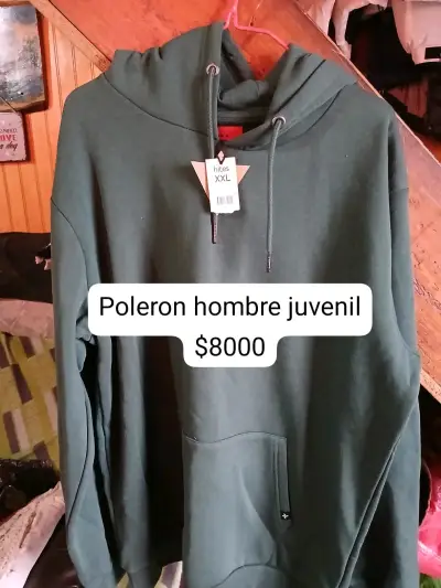 Polerón capucha hombre verde - miniatura 1