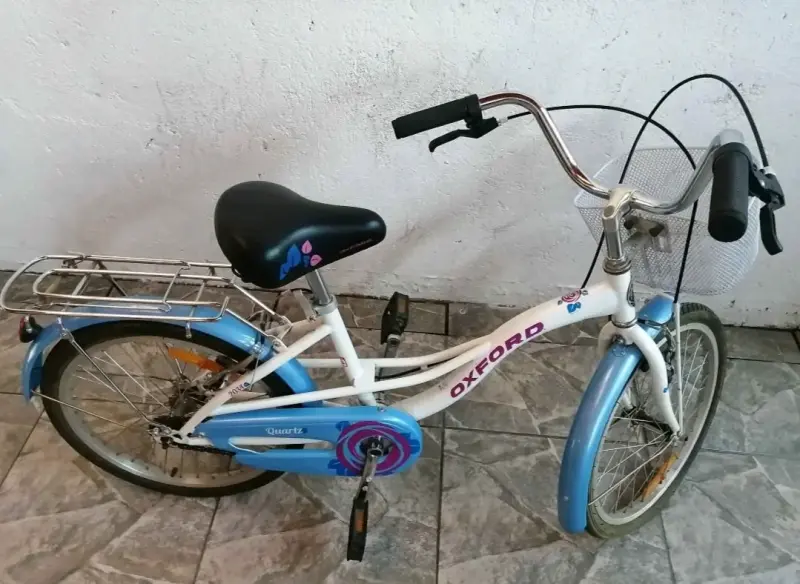 Bicicleta Oxford blanca y azul - 2
