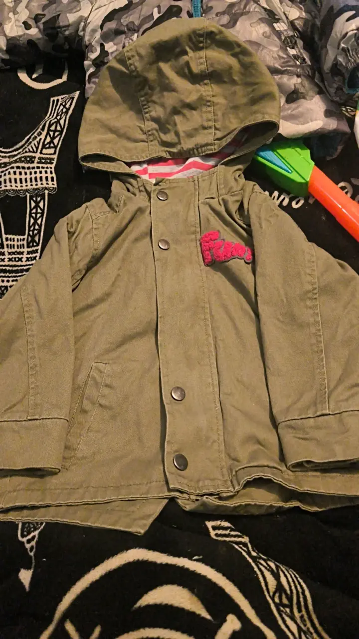 Parka verde niño con capucha todas talla2 - 1
