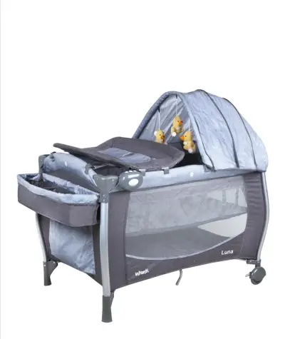 Cuna plegable Infanti gris - miniatura 1