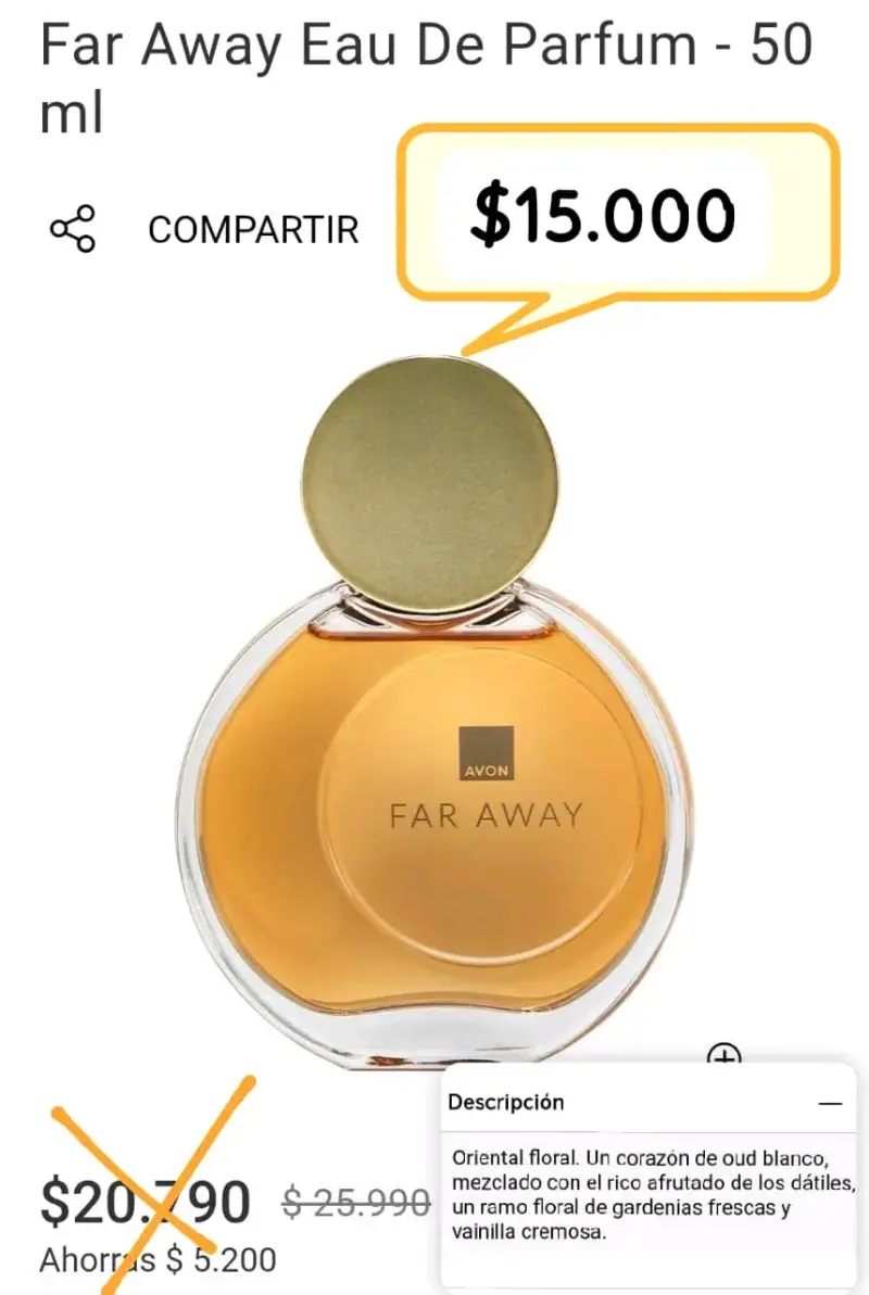 Perfume Far Away Eau de Parfum 50ml