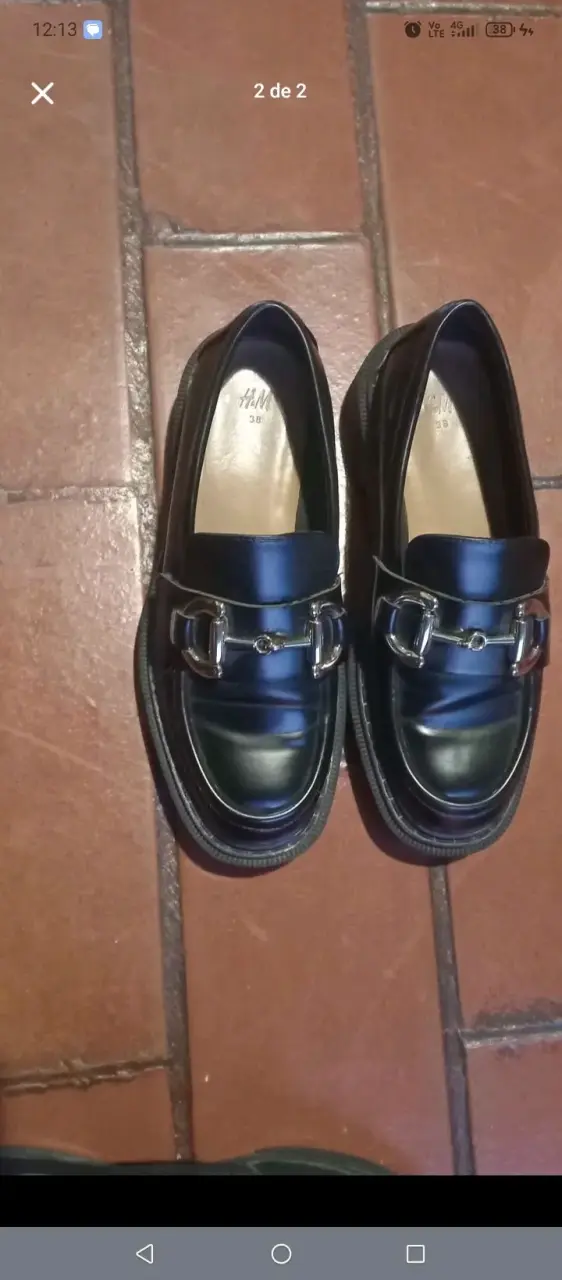 Mocasines negros con hebillas - 1