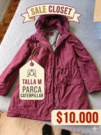Parka Caterpillar rosada talla M - miniatura 1