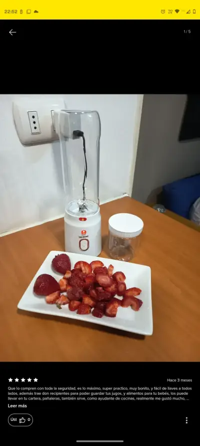Mini licuadora portátil blanca - miniatura 1