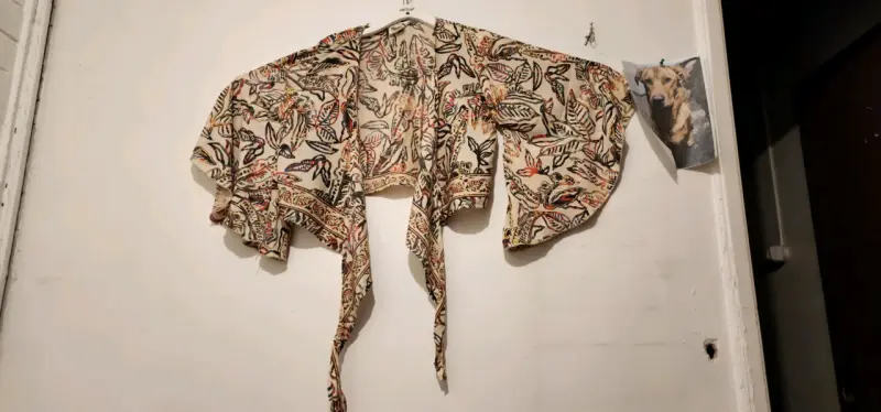 Tapadito estampado beige floral