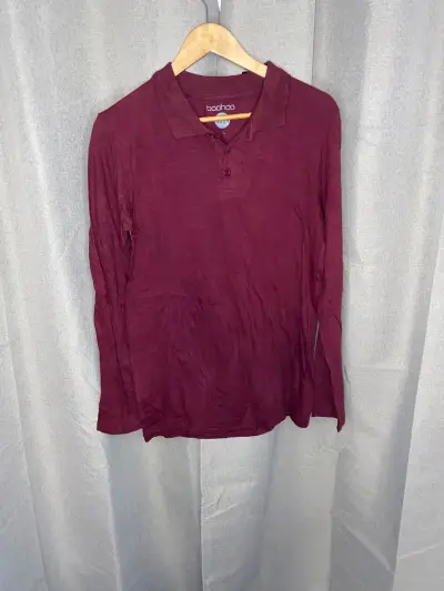 Polera burdeo manga larga - miniatura 1