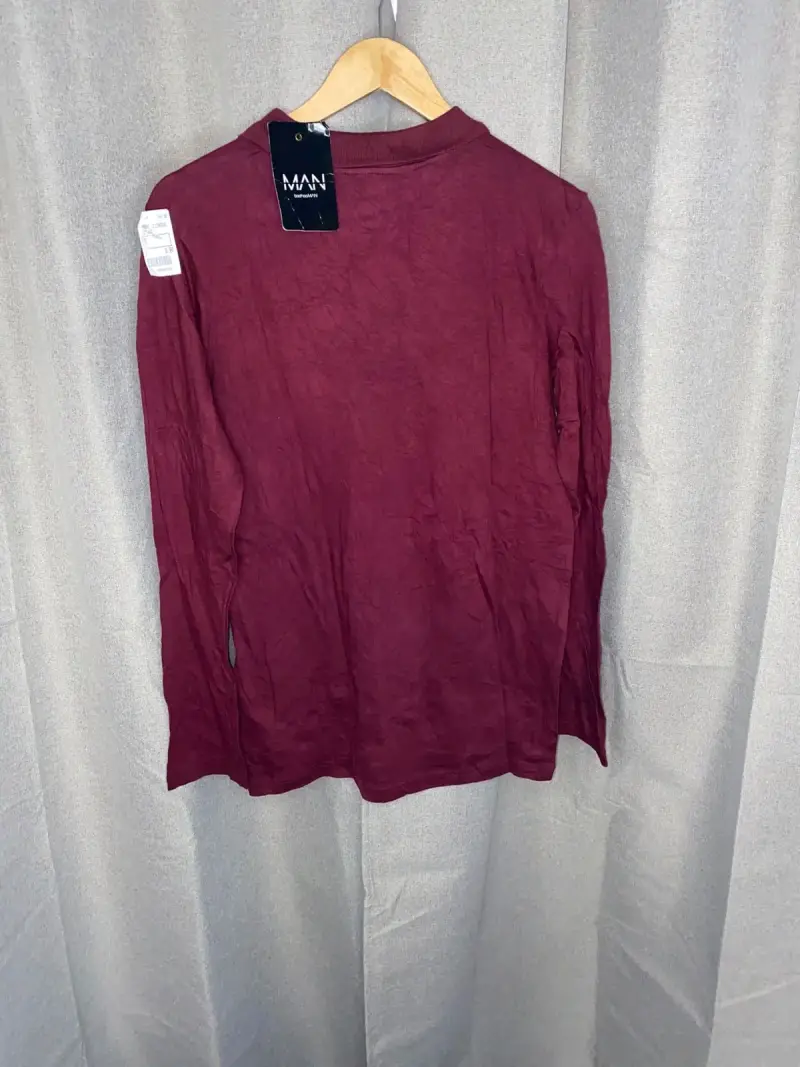 Polera burdeo manga larga - 2