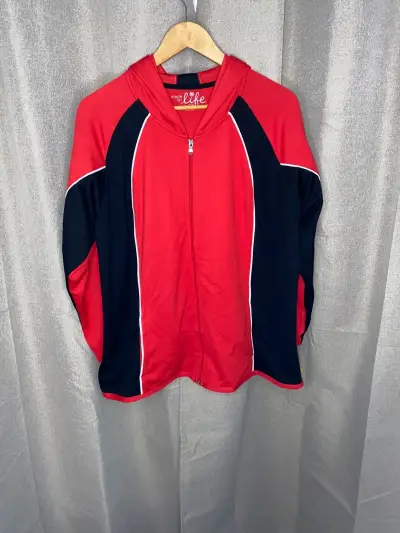 Polerón deportivo rojo con capucha - miniatura 1
