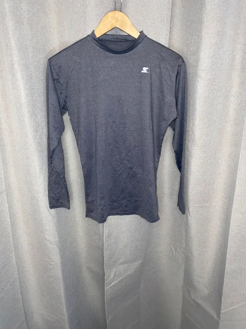 Polera deportiva manga larga gris - 1