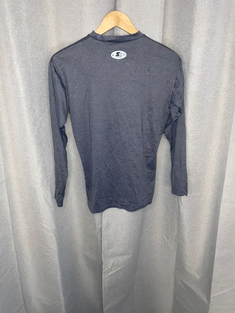 Polera deportiva manga larga gris - 2