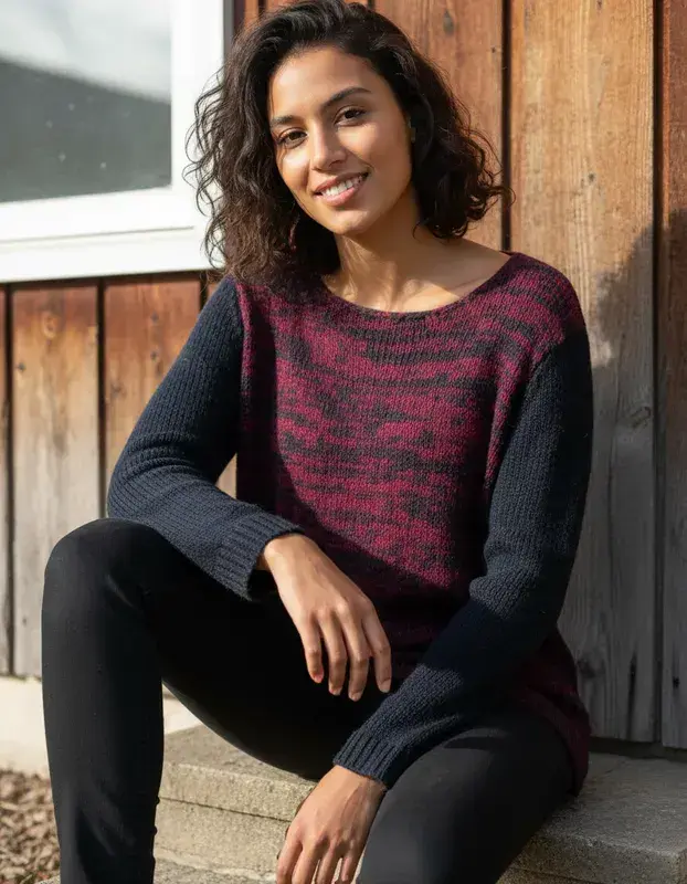 Suéter de lana bicolor - 1