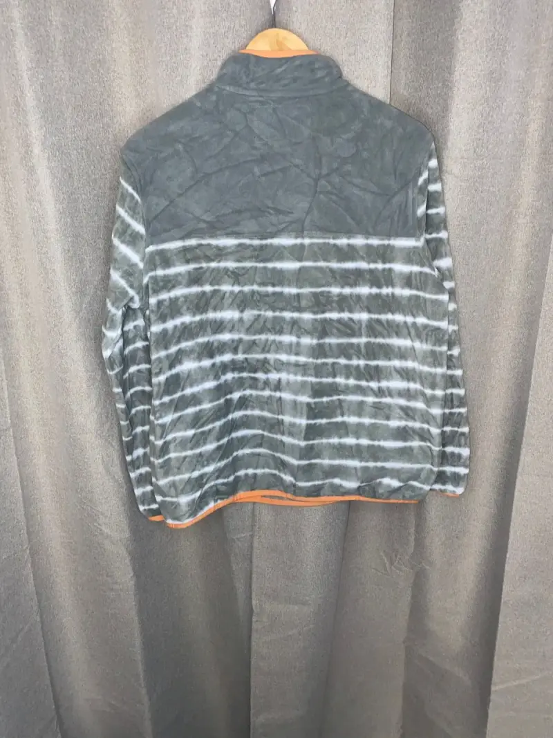 Suéter niño con rayas gris y naranja - 2