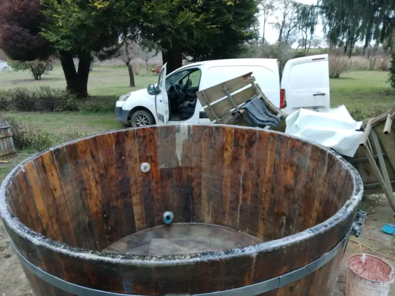 Tinaja de madera grande - 8